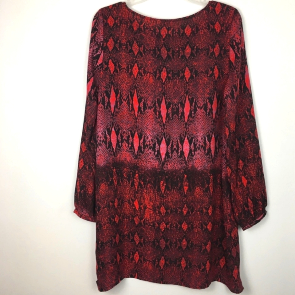 Python Snake Print Shift Mini Dress - Picture 3 of 7